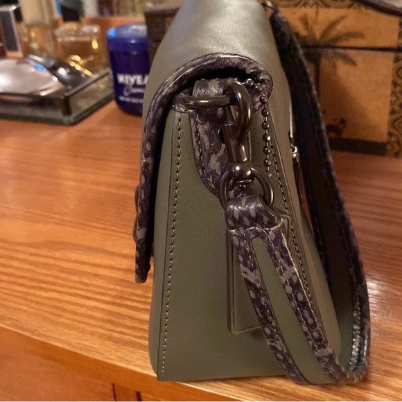 Coach soft leather tabby bag w snakeskin detail - Picture 4 of 6